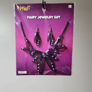 Spirit Fairy Necklace Set - Purple and Silver